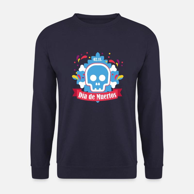 dia de muertos blau - Unisex Pullover - Navy