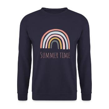 Summer Time - Unisex Pullover - Navy - Vorne - Alina (178cm) & Michal (187cm)