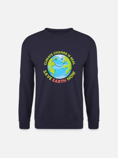 Klimwandel ist real Schutz der Erde - Unisex Pullover - Navy