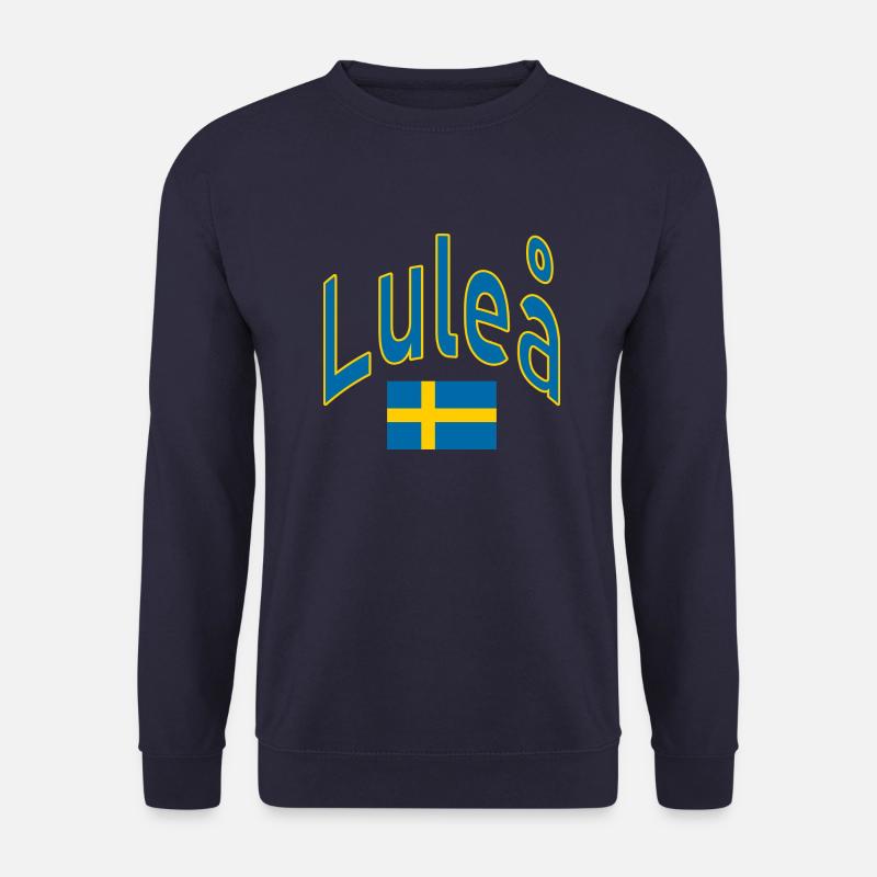 Luleå sweden flag - Unisex Sweatshirt - navy