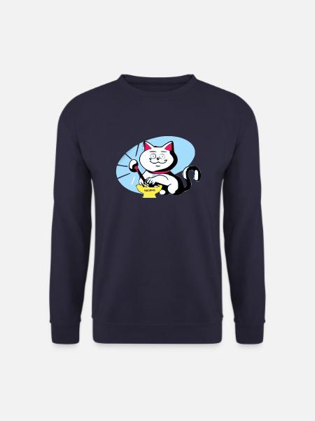 Chat et ramen - Sweat-shirt Unisexe - marine