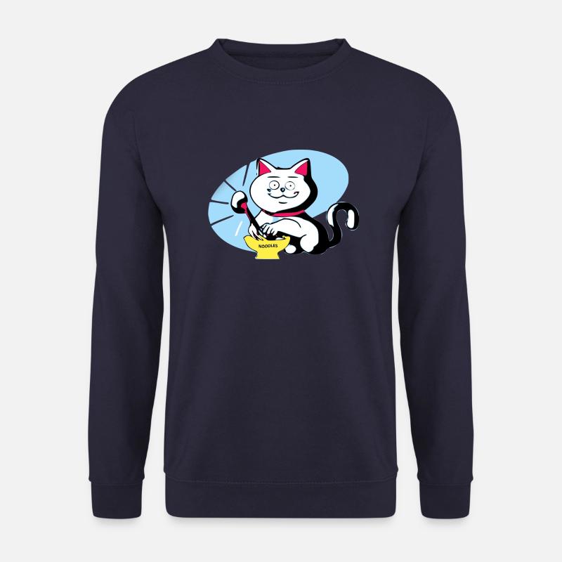 Katze und Ramen - Unisex Pullover - Navy