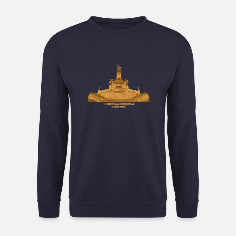 Niederwalddenkmal Germania Rüdesheim Rhein Hessen - Unisex Pullover - Navy