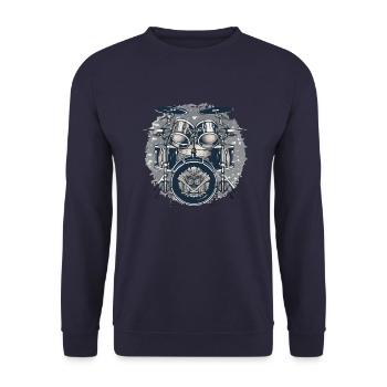 The battery - Unisex Sweatshirt - navy - Front - Alina (178cm) & Michal (187cm)