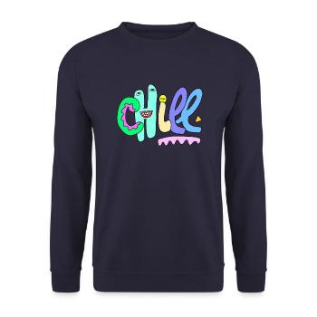 Chill doch - Unisex Pullover - Navy - Vorne - Alina (178cm) & Michal (187cm)