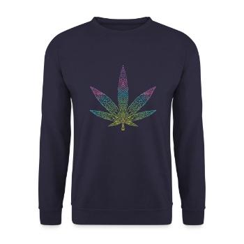 Cannabis - Sweat-shirt Unisexe - marine - Devant - Alina (178cm) & Michal (187cm)