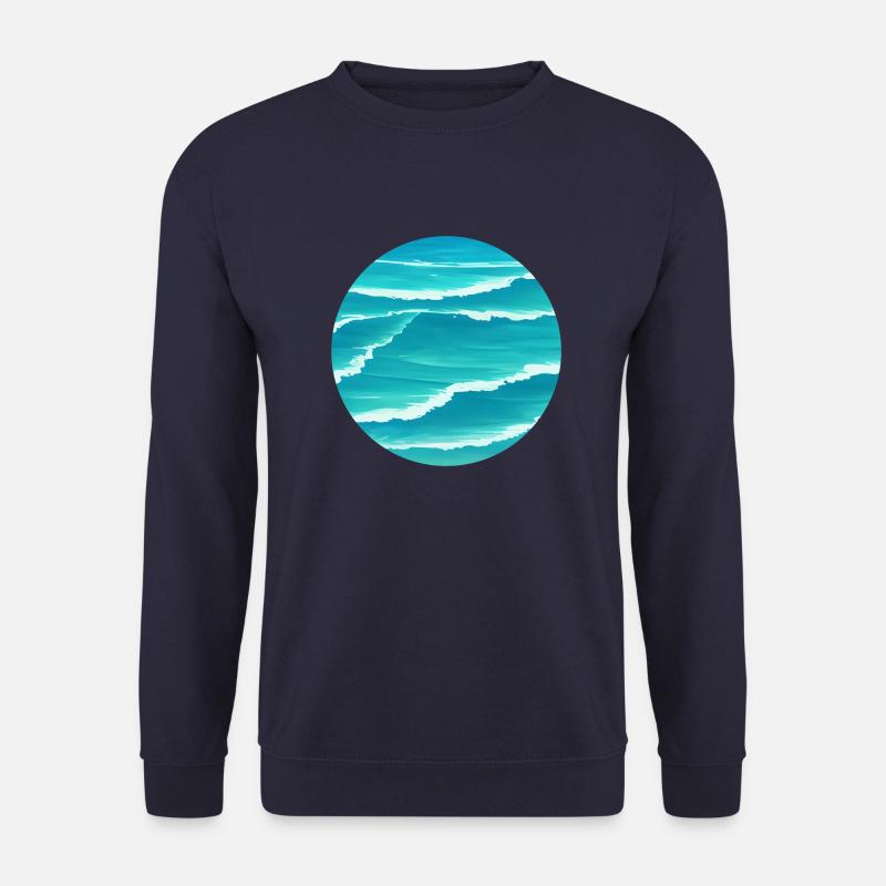Ocean Waves - Unisex Pullover - Navy