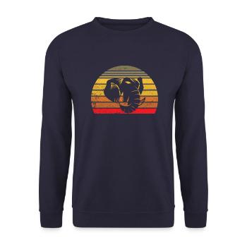 Elephant Elephanten Vintage Dickhäuter Sprüche - Unisex Pullover - Navy - Vorne - Alina (178cm) & Michal (187cm)