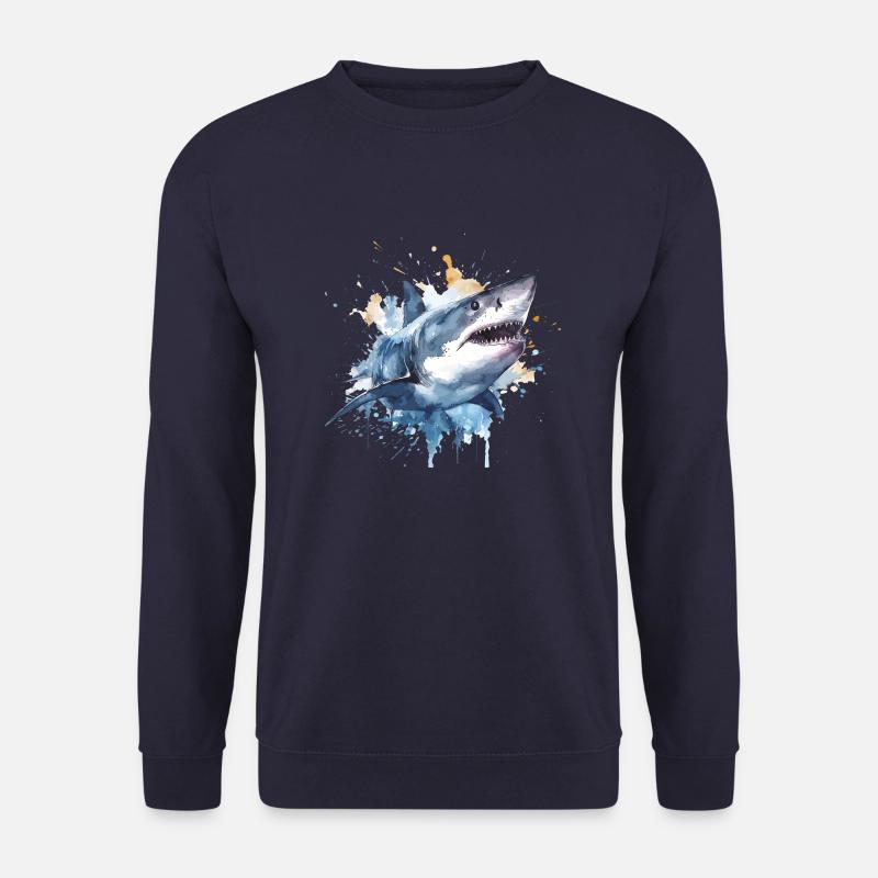 Grand Requin blanc 1 - Sweat-shirt Unisexe - marine