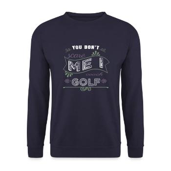 golfclock golfhair putter sports sayings sport - Unisex Sweatshirt - navy - Front - Alina (178cm) & Michal (187cm)