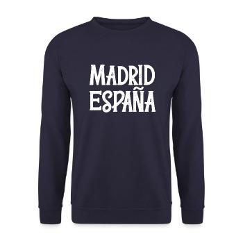 Madrid - España - Sweat-shirt Unisexe - marine - Devant - Alina (178cm) & Michal (187cm)