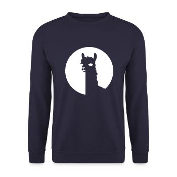 Lama Alpaka - Unisex Pullover - Navy - Vorne - Alina (178cm) & Michal (187cm)