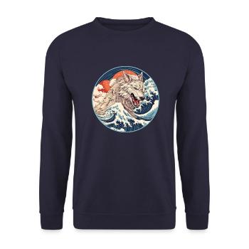 Seewolf Japan - Unisex Pullover - Navy - Vorne - Alina (178cm) & Michal (187cm)
