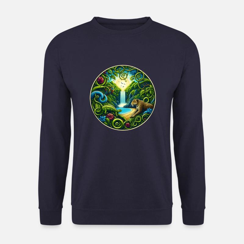 Waterfall in the rainforest - Unisex Sweatshirt - navy