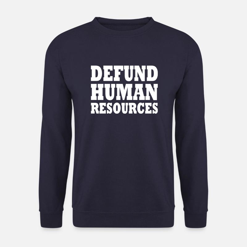 defund human resources - Unisex Pullover - Navy