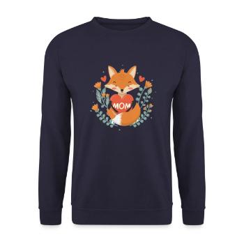 RENARD MOM - Sweat-shirt Unisexe - marine - Devant - Alina (178cm) & Michal (187cm)