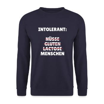 Intellerant - Unisex Pullover - Navy - Vorne - Alina (178cm) & Michal (187cm)