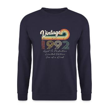 1992 Vintage Classic 1992 - Unisex Sweatshirt - navy - Front - Alina (178cm) & Michal (187cm)
