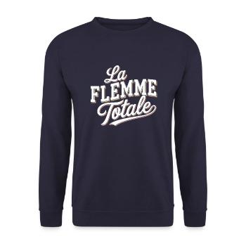 La flemme totale - Sweat-shirt Unisexe - marine - Devant - Alina (178cm) & Michal (187cm)