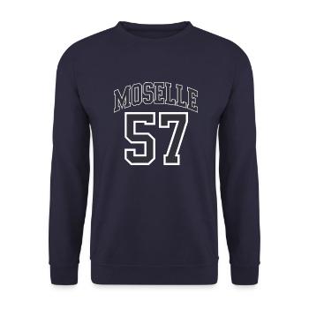 Moselle 57 - Sweat-shirt Unisexe - marine - Devant - Alina (178cm) & Michal (187cm)