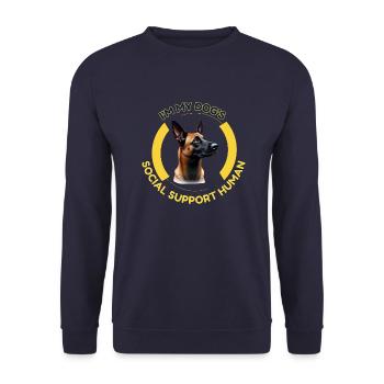 I M MY DOG S - Unisex Pullover - Navy - Vorne - Alina (178cm) & Michal (187cm)