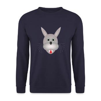 Lapin dss 1 AI 1 PNG 1a - Sweat-shirt Unisexe - marine - Devant - Alina (178cm) & Michal (187cm)