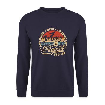 Birthday May 1984 May | Gift May 1984 - Unisex Sweatshirt - navy - Front - Alina (178cm) & Michal (187cm)