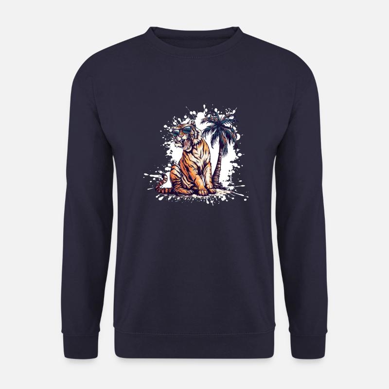 Tiger Insel Palme - Unisex Pullover - Navy