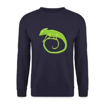 Chamäleonkringel - Unisex Pullover - Navy - Vorne - Alina (178cm) & Michal (187cm)