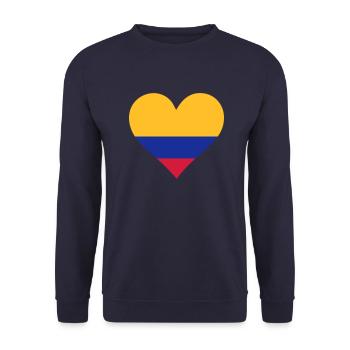 Un Cœur pour la Colombie - Sweat-shirt Unisexe - marine - Devant - Alina (178cm) & Michal (187cm)
