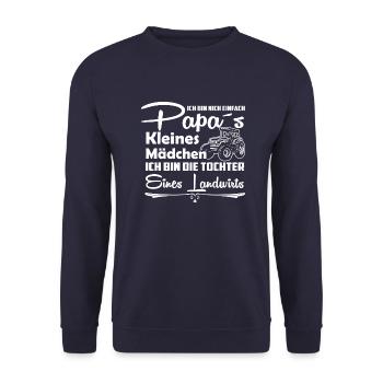 first design - Unisex Pullover - Navy - Vorne - Alina (178cm) & Michal (187cm)