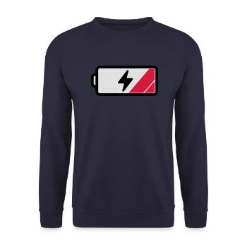 Akku low - Unisex Pullover - Navy - Vorne - Alina (178cm) & Michal (187cm)