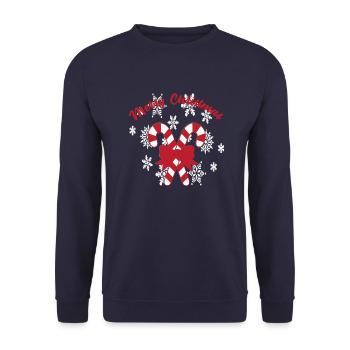 Joyeux noel - Sweat-shirt Unisexe - marine - Devant - Alina (178cm) & Michal (187cm)