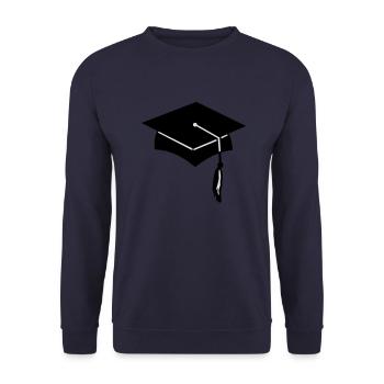 examenhut - absolventenhut - Sweat-shirt Unisexe - marine - Devant - Alina (178cm) & Michal (187cm)