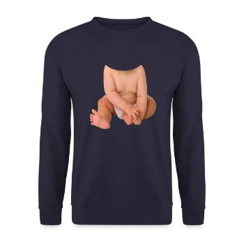 Baby_N2 - Unisex Pullover - Navy - Vorne - Alina (178cm) & Michal (187cm)