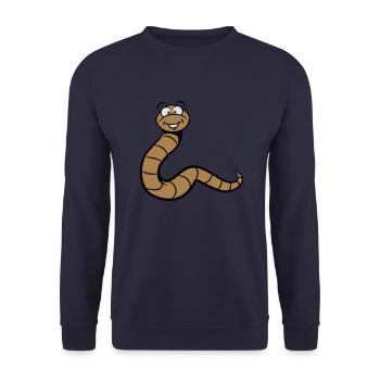 Wurm lustig - Unisex Pullover - Navy - Vorne - Alina (178cm) & Michal (187cm)