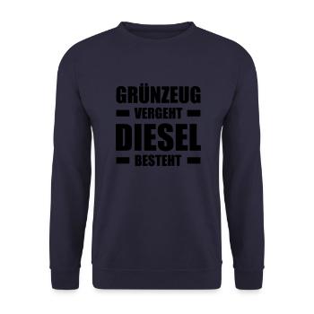 Diesel Fahrer - Unisex Pullover - Navy - Vorne - Alina (178cm) & Michal (187cm)
