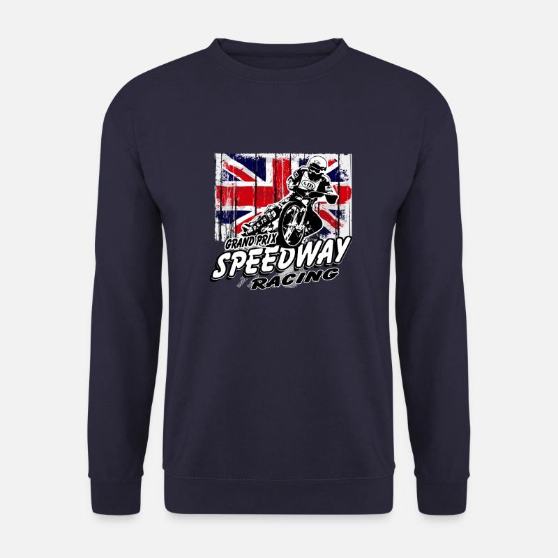 UK Speedway - Vintage Union Jack - Unisex Pullover - Navy