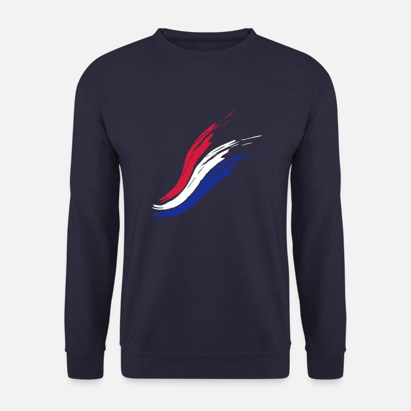 frankreich flagge farbe gemalt tropfen team heimat - Unisex Pullover - Navy