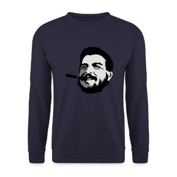che - Unisex Pullover - Navy - Vorne - Alina (178cm) & Michal (187cm)