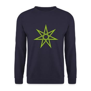 Rune symbole cadeau ornement pentagramme - Sweat-shirt Unisexe - marine - Devant - Alina (178cm) & Michal (187cm)
