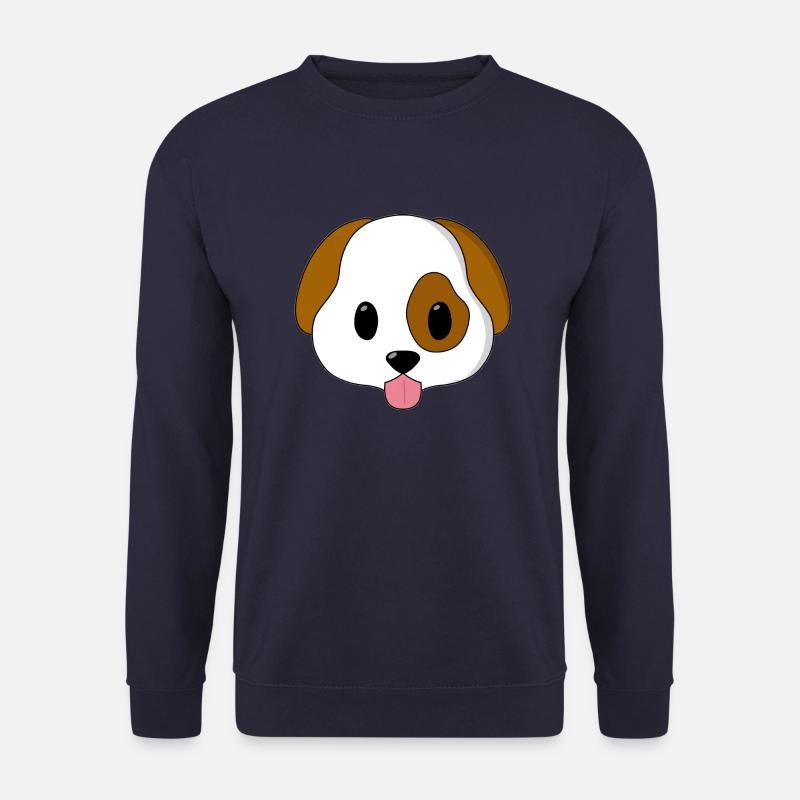 Gesicht Hunde-Emoji - Unisex Pullover - Navy
