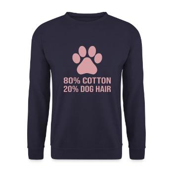 Coton Poils de chien Drôle de chien Dicton - Sweat-shirt Unisexe - marine - Devant - Alina (178cm) & Michal (187cm)