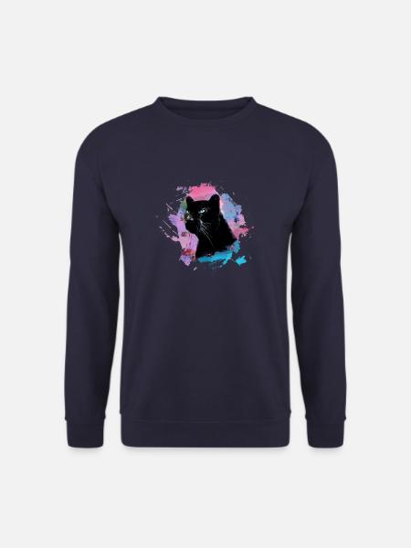 panther,gepard,leopard,schwarz,bunt,graffiti - Unisex Pullover - Navy