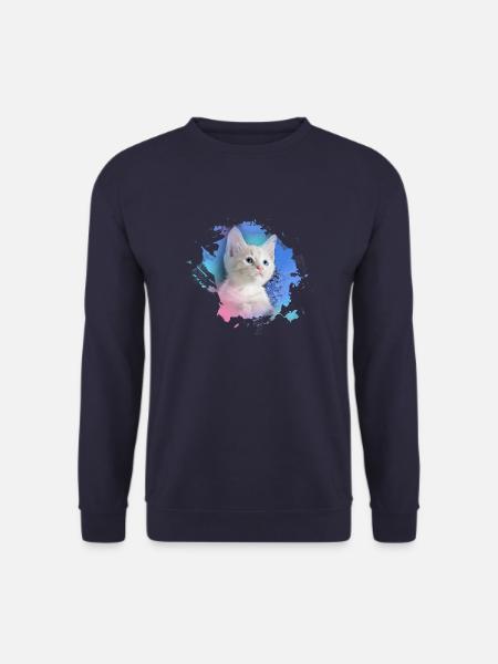 kitten,cat,kitten,graffiti,painting,pink - Unisex Sweatshirt - navy