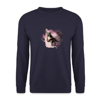 Squirrels, colorful, painting, graffiti, squirrels, - Unisex Sweatshirt - navy - Front - Alina (178cm) & Michal (187cm)
