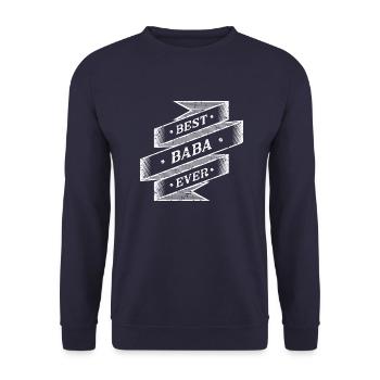 Best Baba Ever - Unisex Pullover - Navy - Vorne - Alina (178cm) & Michal (187cm)