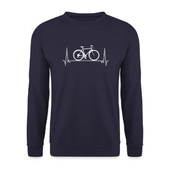 Cycling Cycling Cycling Bike Tour Mountain Bike - Unisex Sweatshirt - navy - Front - Alina (178cm) & Michal (187cm)