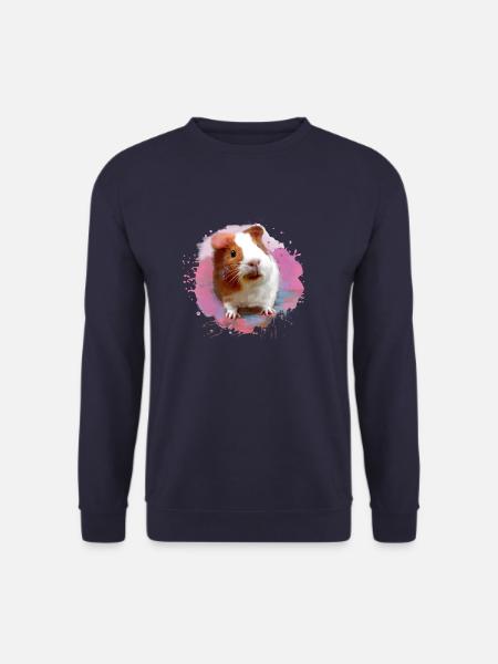 meerschweinchen, graffiti,malerei,aquarell,pink - Unisex Pullover - Navy