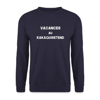 Vacances au KAKAQUISETENSD - Sweat-shirt Unisexe - marine - Devant - Alina (178cm) & Michal (187cm)